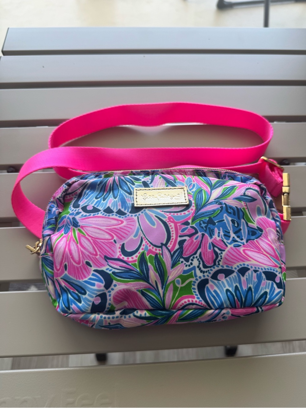 Lilly Pulitzer Belt Bag Crossbody Fanny Pack Gecko Green Tiger Sunrise